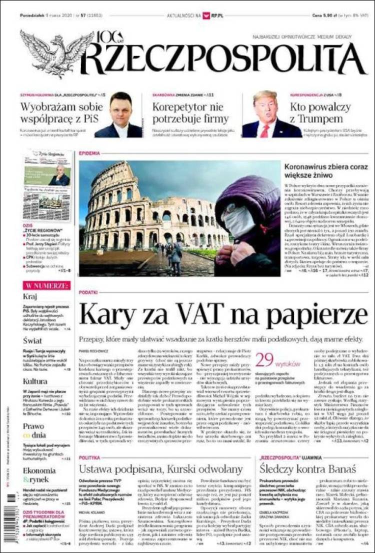 Portada de Rzeczpospolita (Polonia)