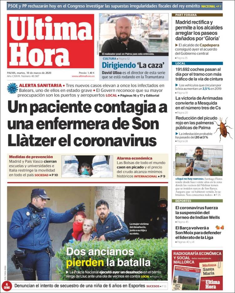 Portada de Última Hora (España)