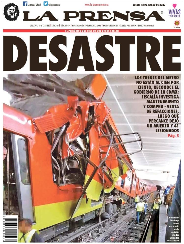 Portada de La Prensa (México)