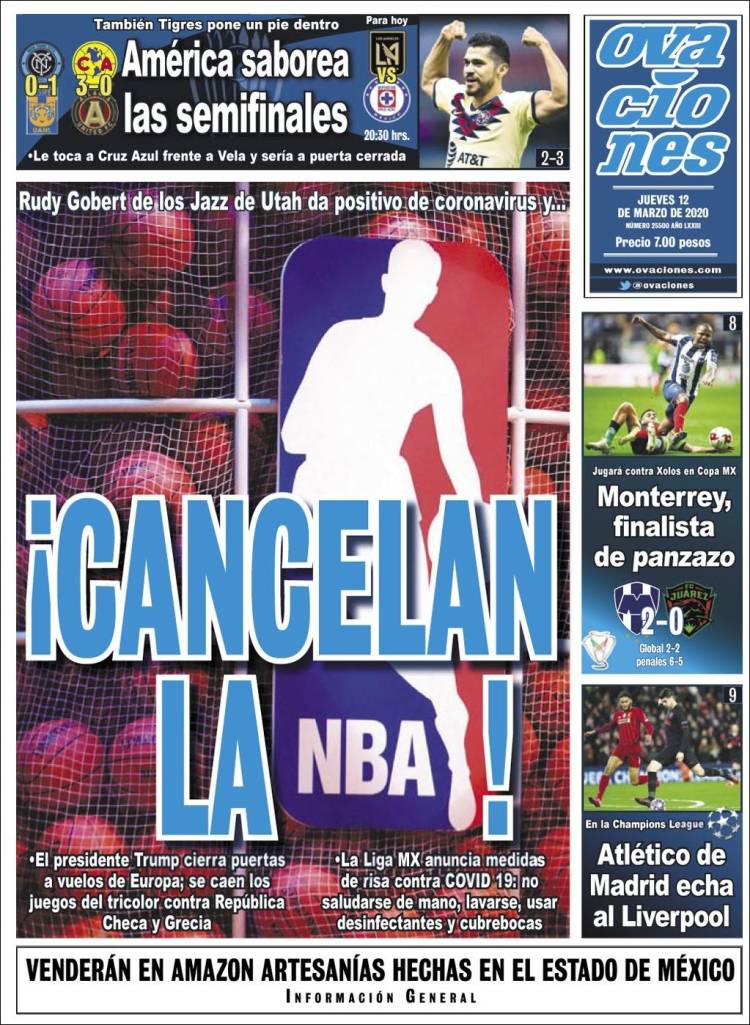 Portada de Ovaciones (México)