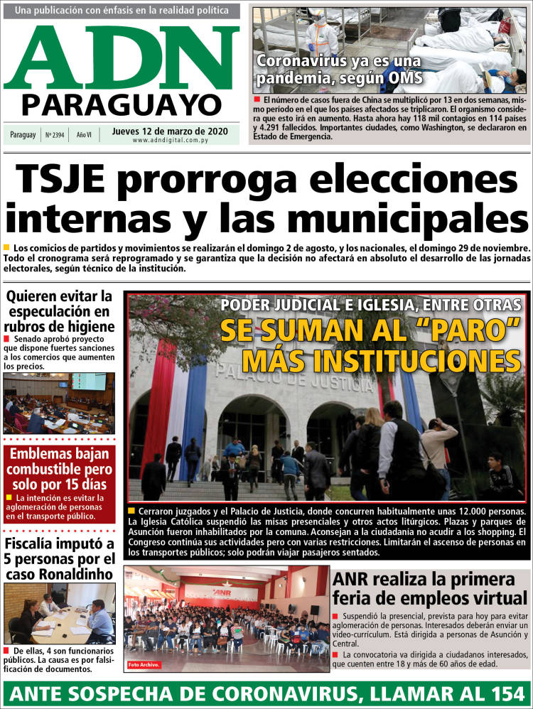 Portada de ADN Paraguayo (Paraguay)