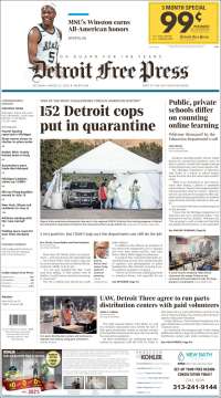 Portada de Detroit Free Press (États-Unis)