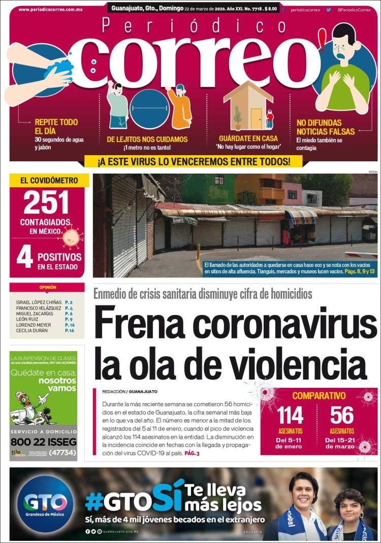 Portada de Correo - El diario del Estado de Guanajuato (México)