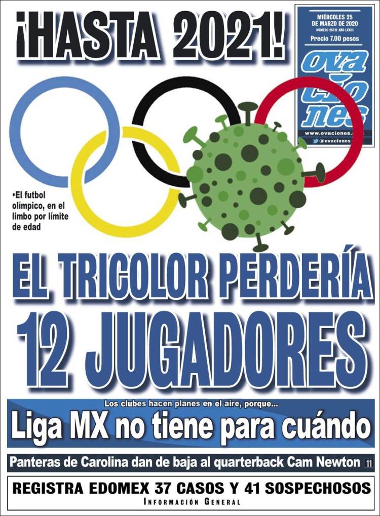 Portada de Ovaciones (México)