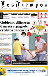 Portada de Los Tiempos (Bolivia)