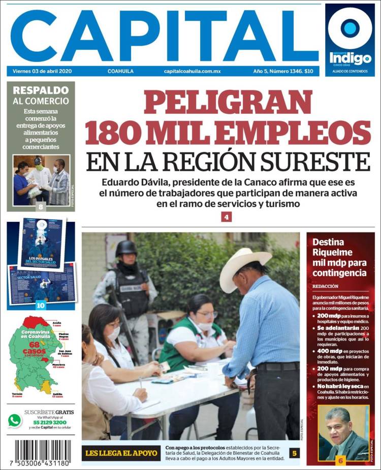 Portada de Capital Coahuila (México)