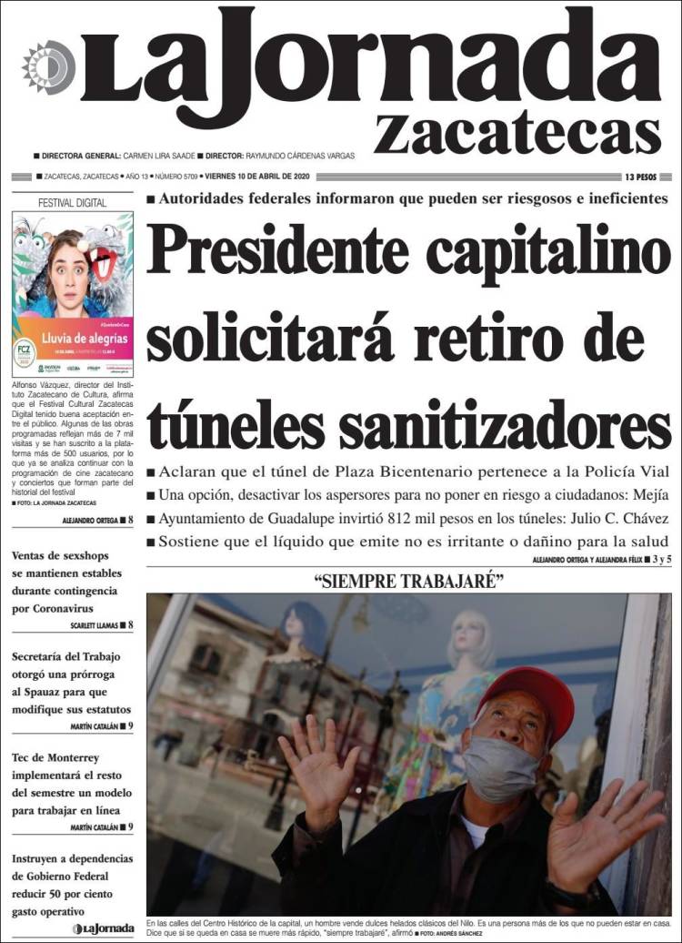 Portada de Jornada de Zacatecas (México)