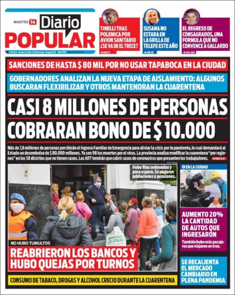 Periódico Diario Popular Argentina Periódicos De Argentina Toda La Prensa De Hoy
