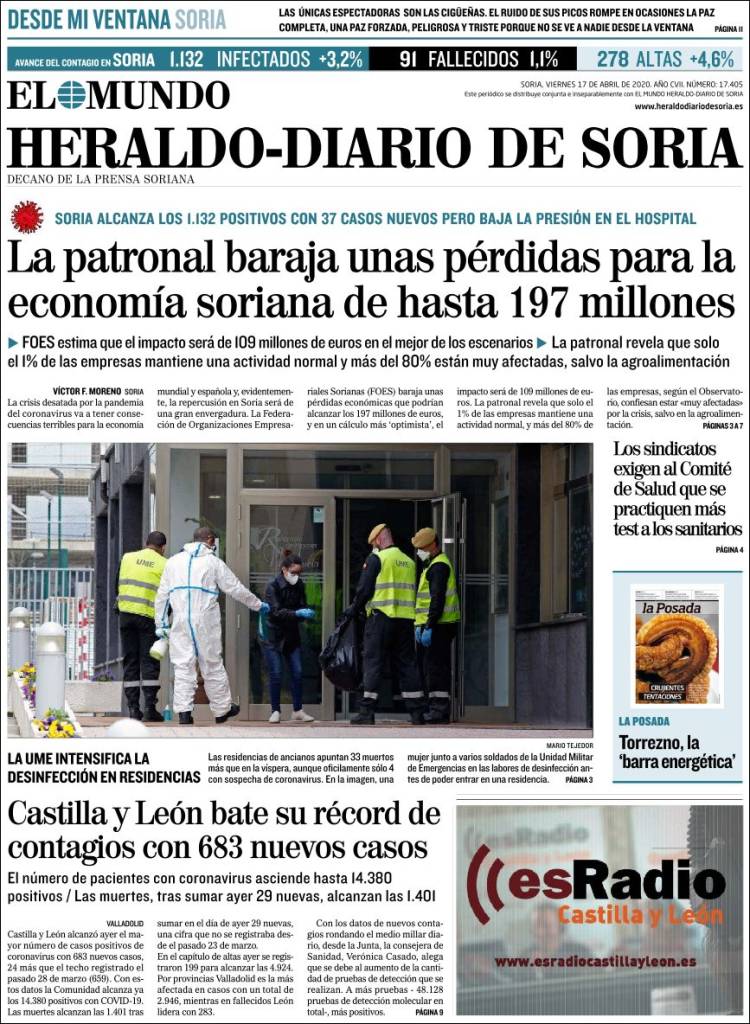 Portada de Diario de Soria (España)