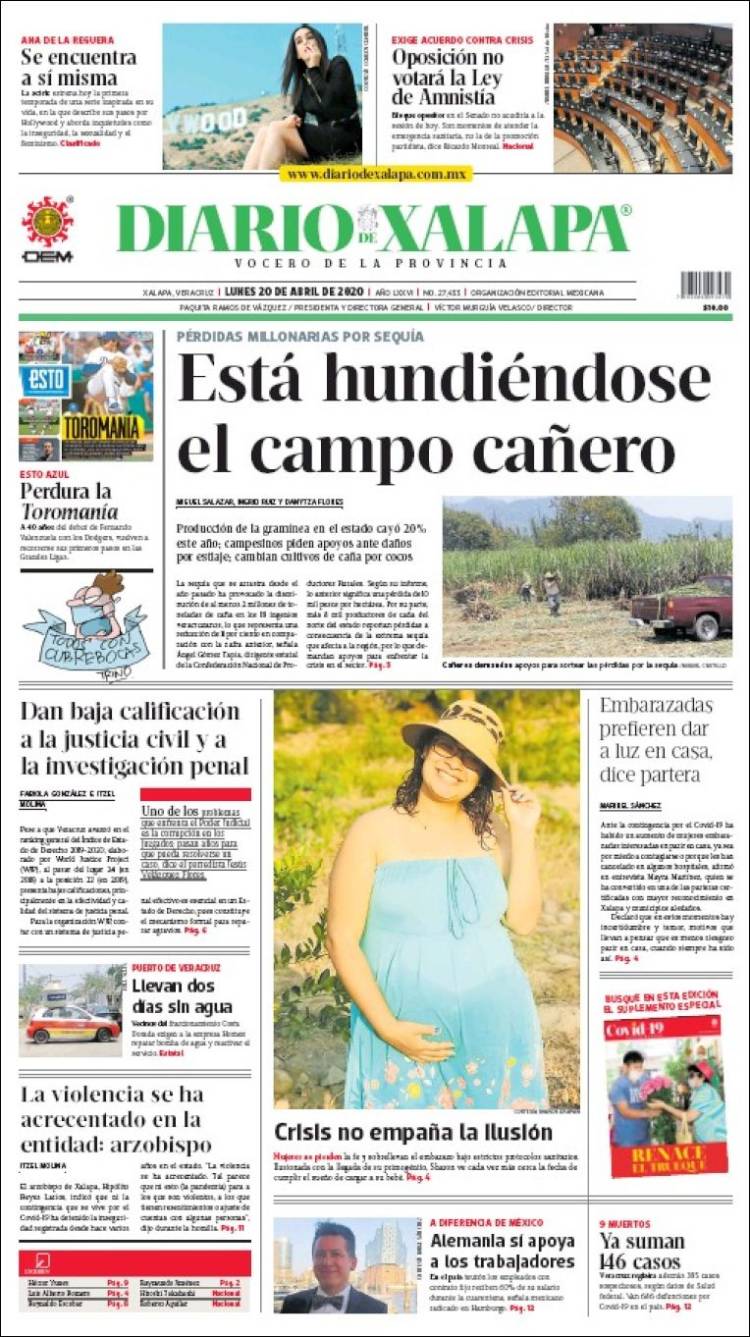 Portada de Diario de Xalapa (México)