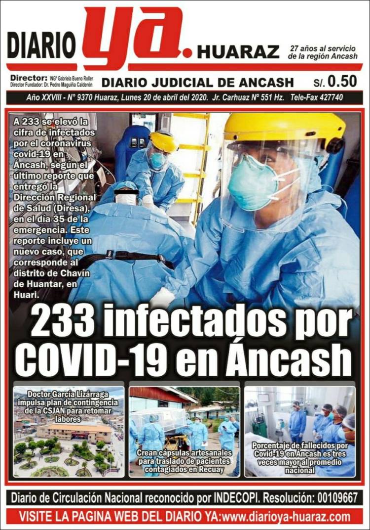 Portada de Diario Ya (Perú)