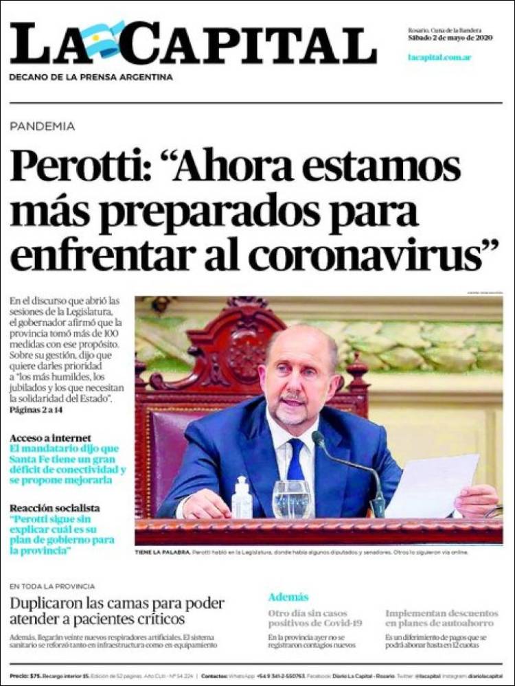 Portada de La Capital - Rosario (Argentina)