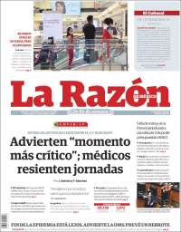 Portada de La Razón (México)