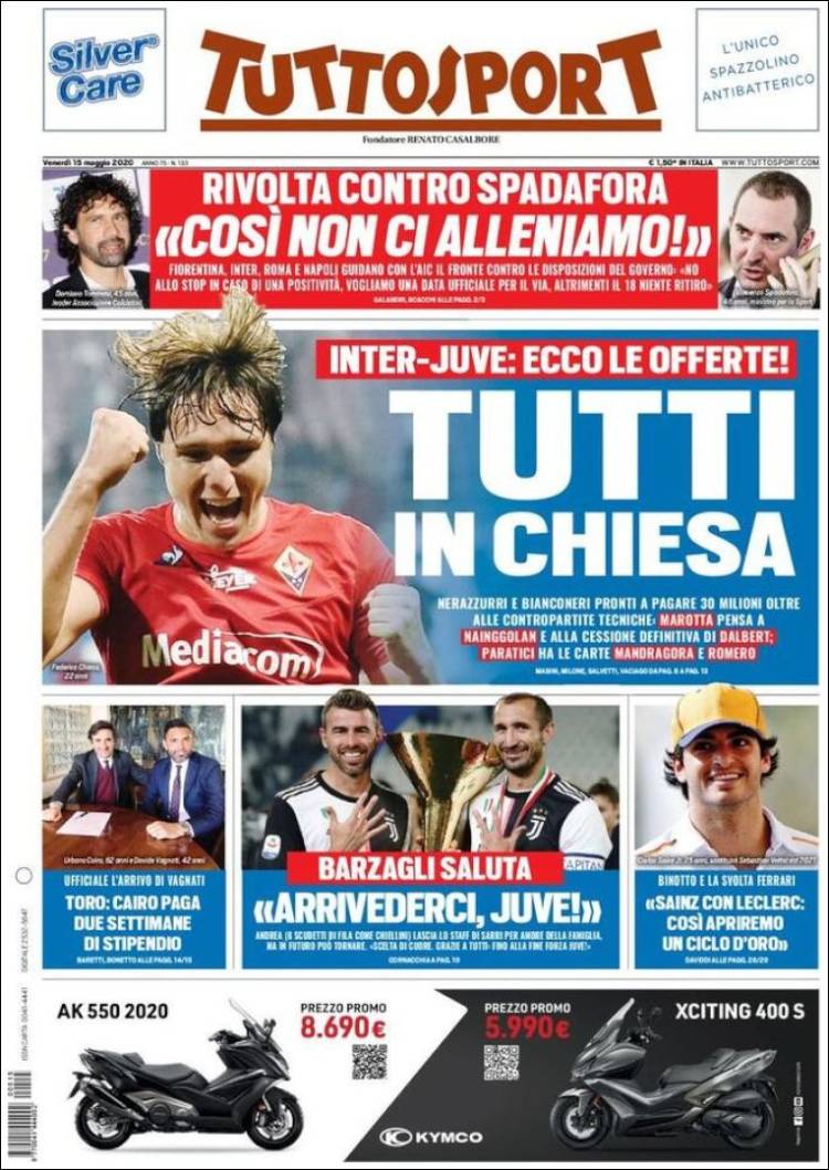 Portada de Tuttosport (Italia)