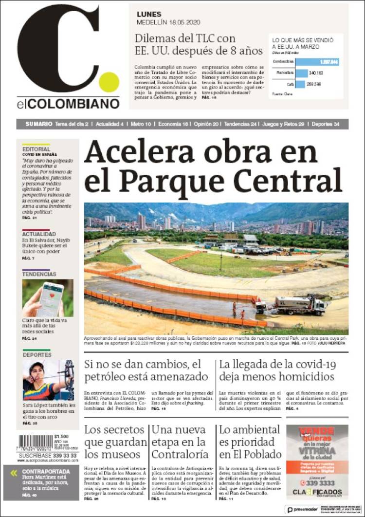 Periódico El Colombiano Colombia Periódicos De Colombia Toda La Prensa De Hoy 5352