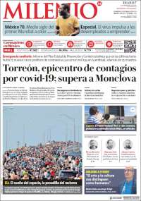 Portada de Milenio - Laguna (México)