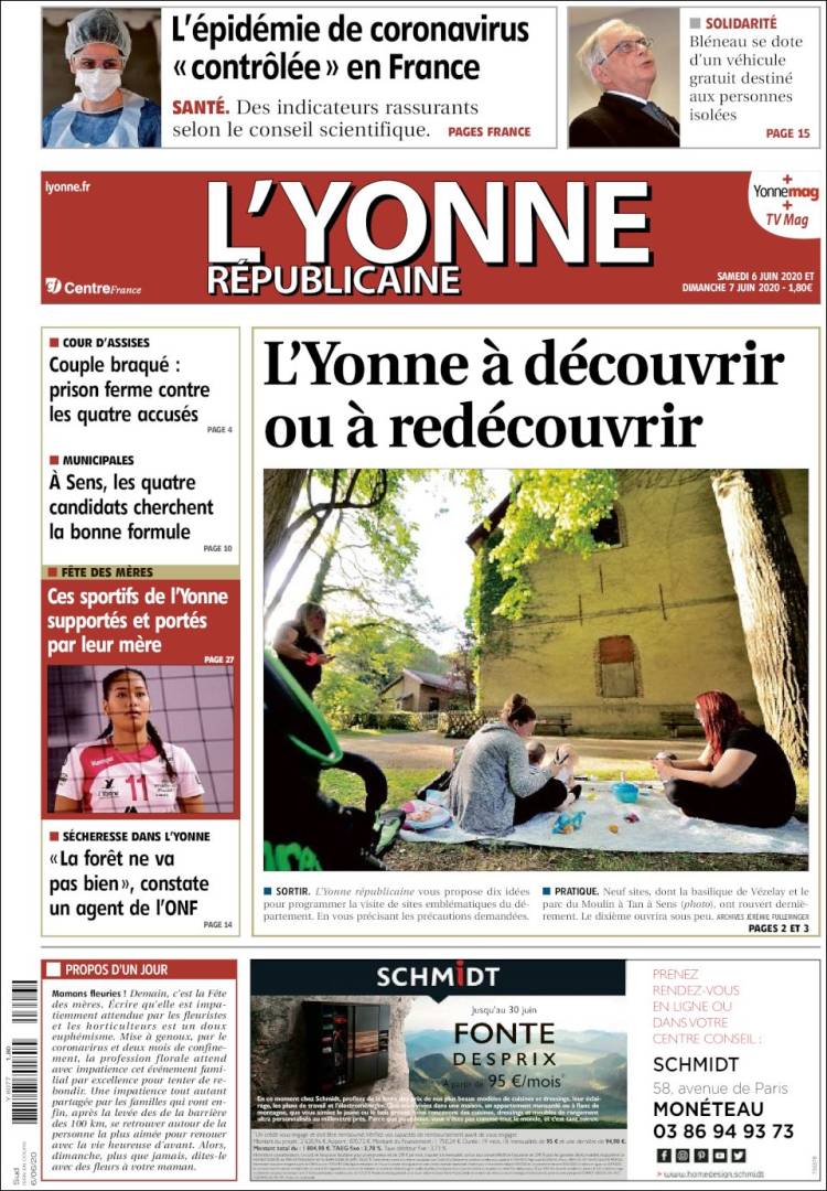 Portada de L'Yonne-Républicaine (Francia)