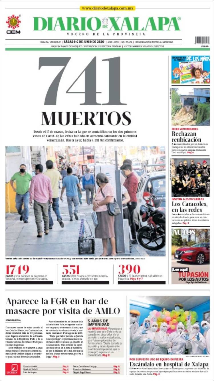 Portada de Diario de Xalapa (México)