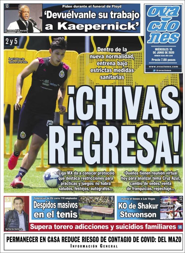 Portada de Ovaciones (México)