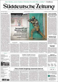 Portada de Sueddeutsche (Alemania)