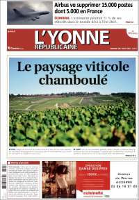 Portada de L'Yonne-Républicaine (Francia)