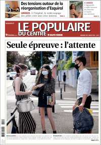 Portada de Le Populaire du Centre (Francia)