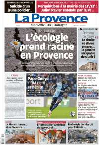 Portada de La Provence (Francia)