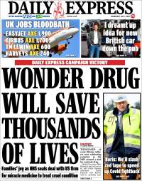 Portada de Daily Express (Reino Unido)