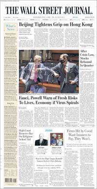 Portada de Wall Street Journal (USA)