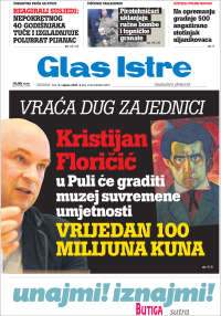 Portada de Glas Istre (Croacia)