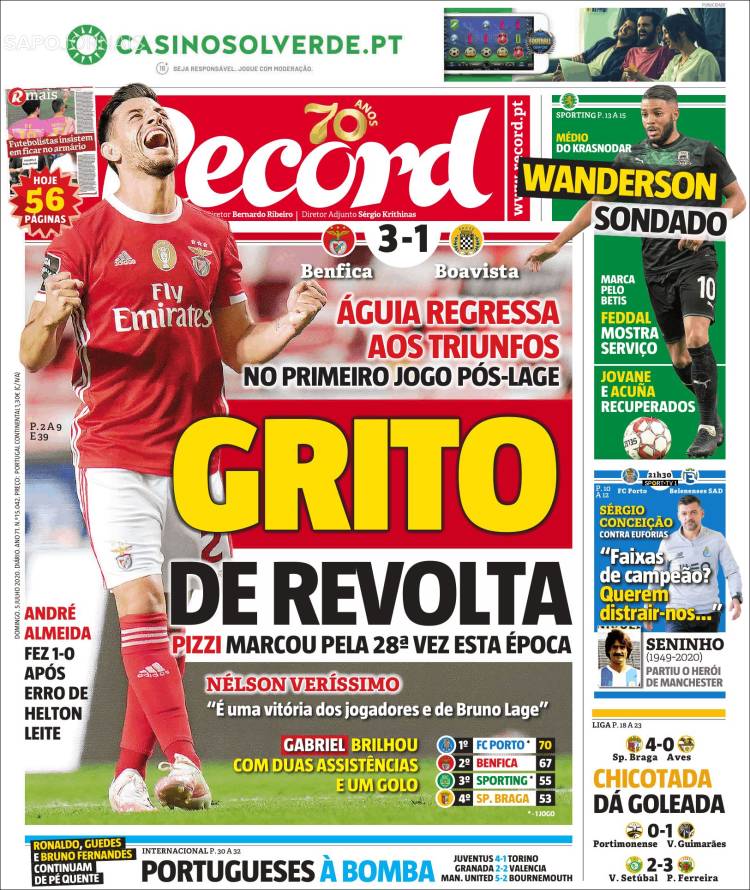 Portada de Record (Portugal)