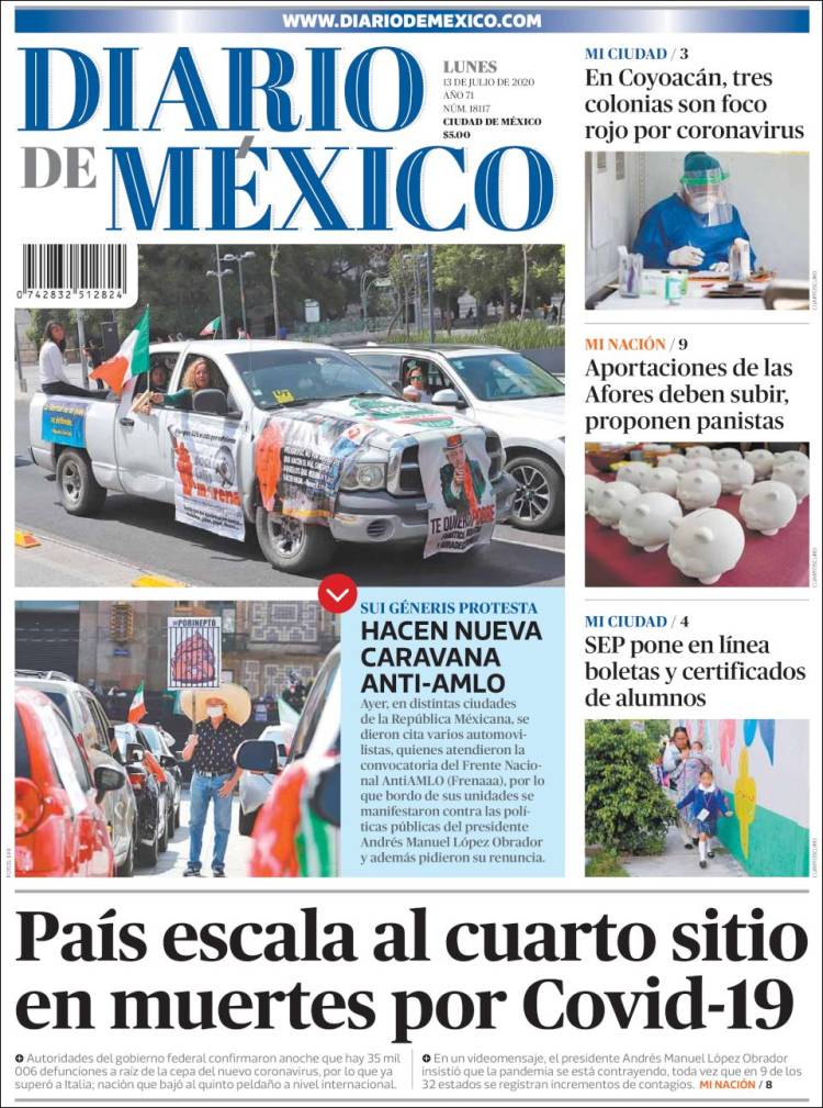Portada de Diario de México (México)