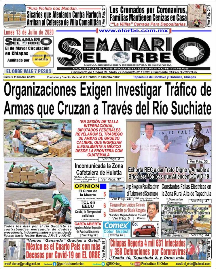 Portada de El Orbe (México)