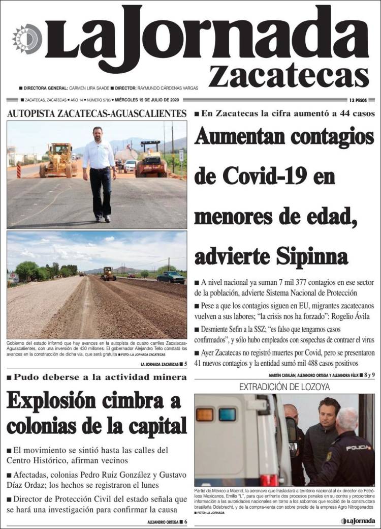Portada de Jornada de Zacatecas (México)