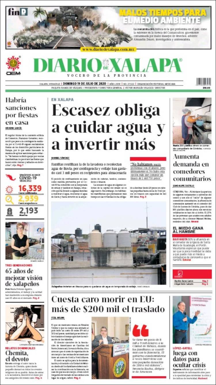 Portada de Diario de Xalapa (México)
