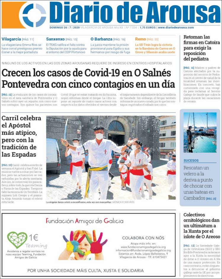 Portada de Diario de Arousa (Espagne)