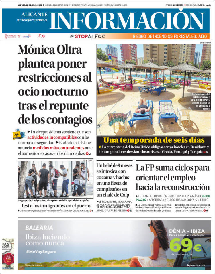 Portada de Diario Información (España)
