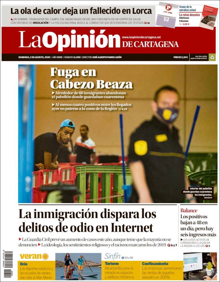Portada de La Opinión de Murcia (Spain)