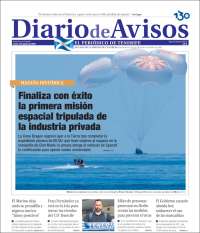 Portada de Diarios de Avisos (España)