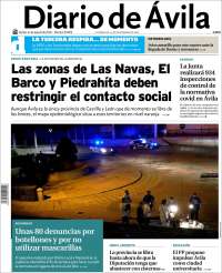 Portada de Diario de Ávila (España)