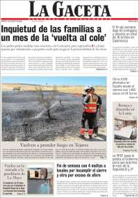 Portada de La Gaceta de Salamanca (España)