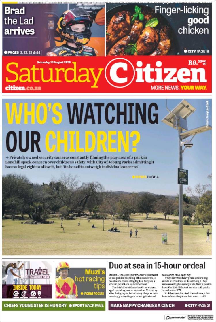 Portada de The Citizen (Sudáfrica)