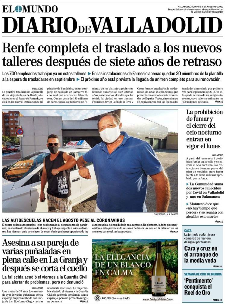 Portada de Diario de Valladolid (España)