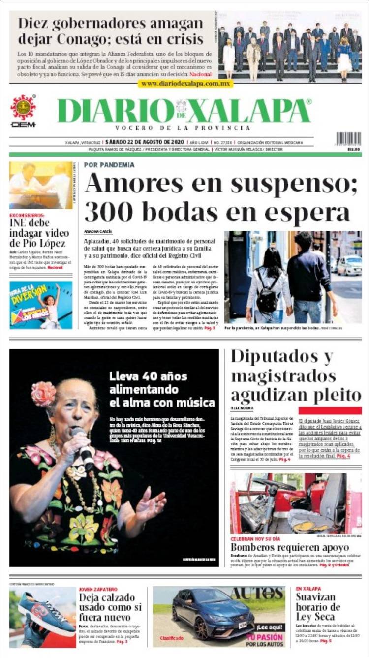 Portada de Diario de Xalapa (México)