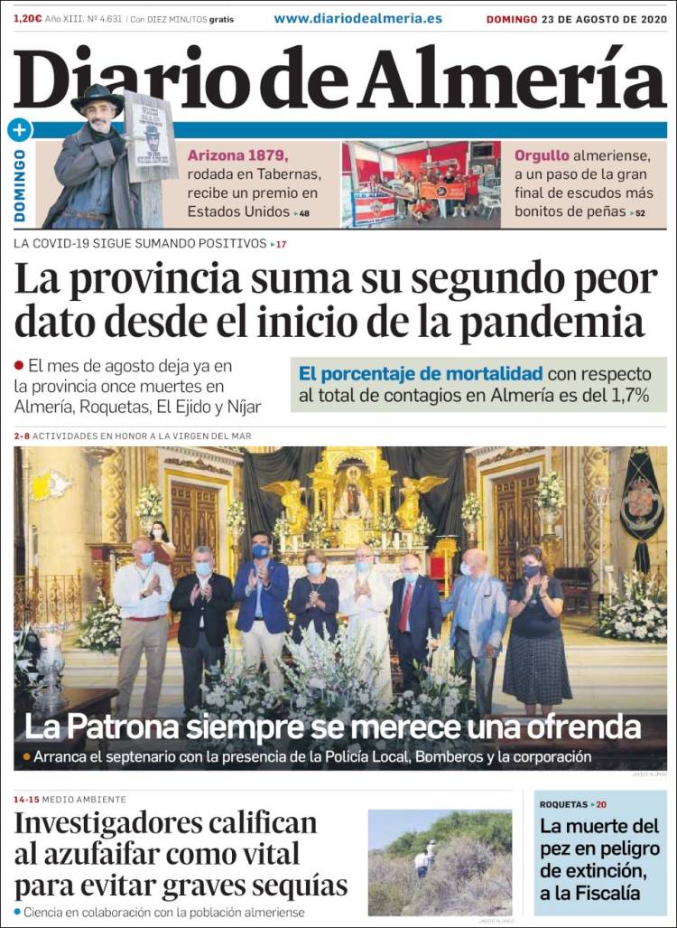Portada de Diario de Almería (España)