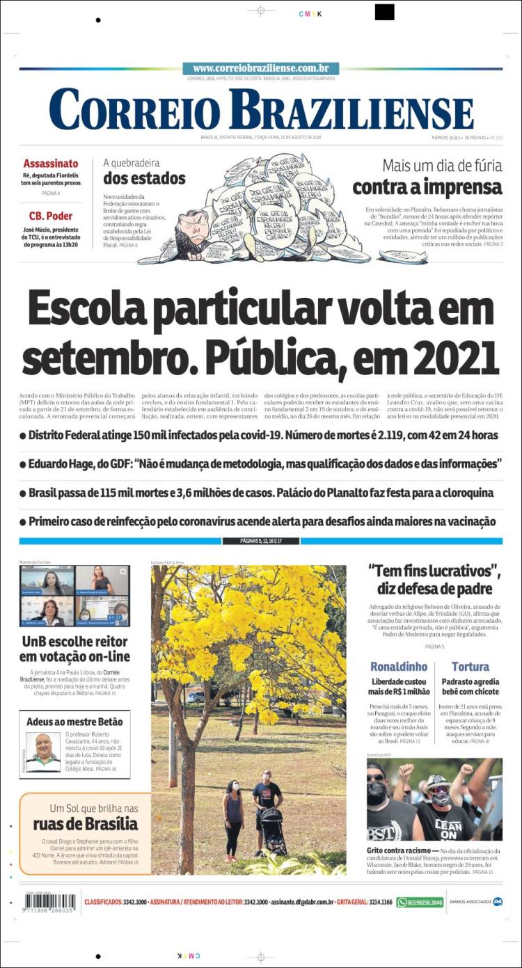 Portada de Correio Braziliense (Brasil)