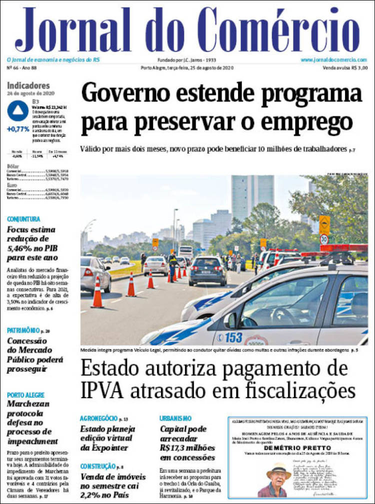Portada de Jornal do Comércio (Brasil)