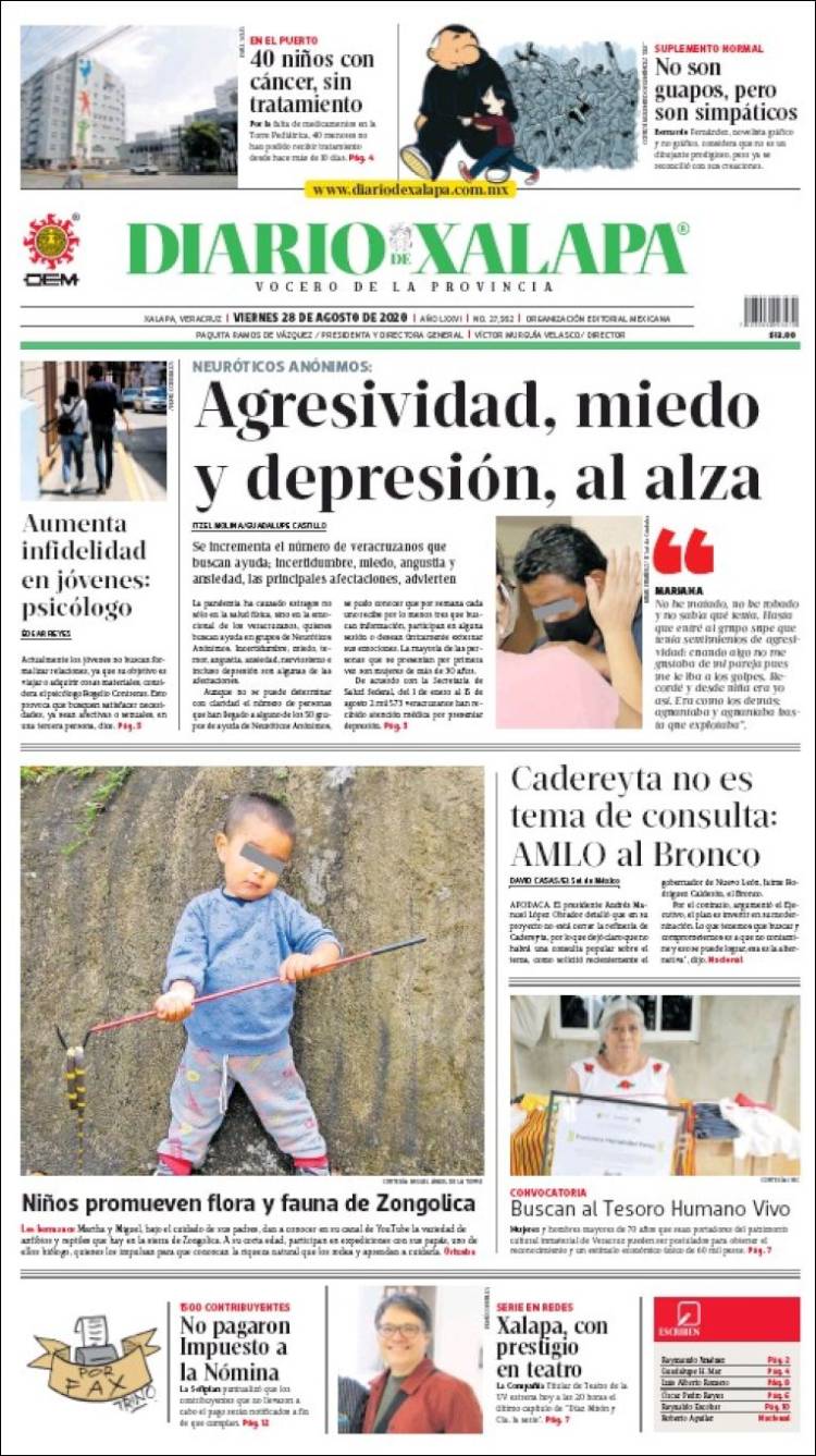 Portada de Diario de Xalapa (México)