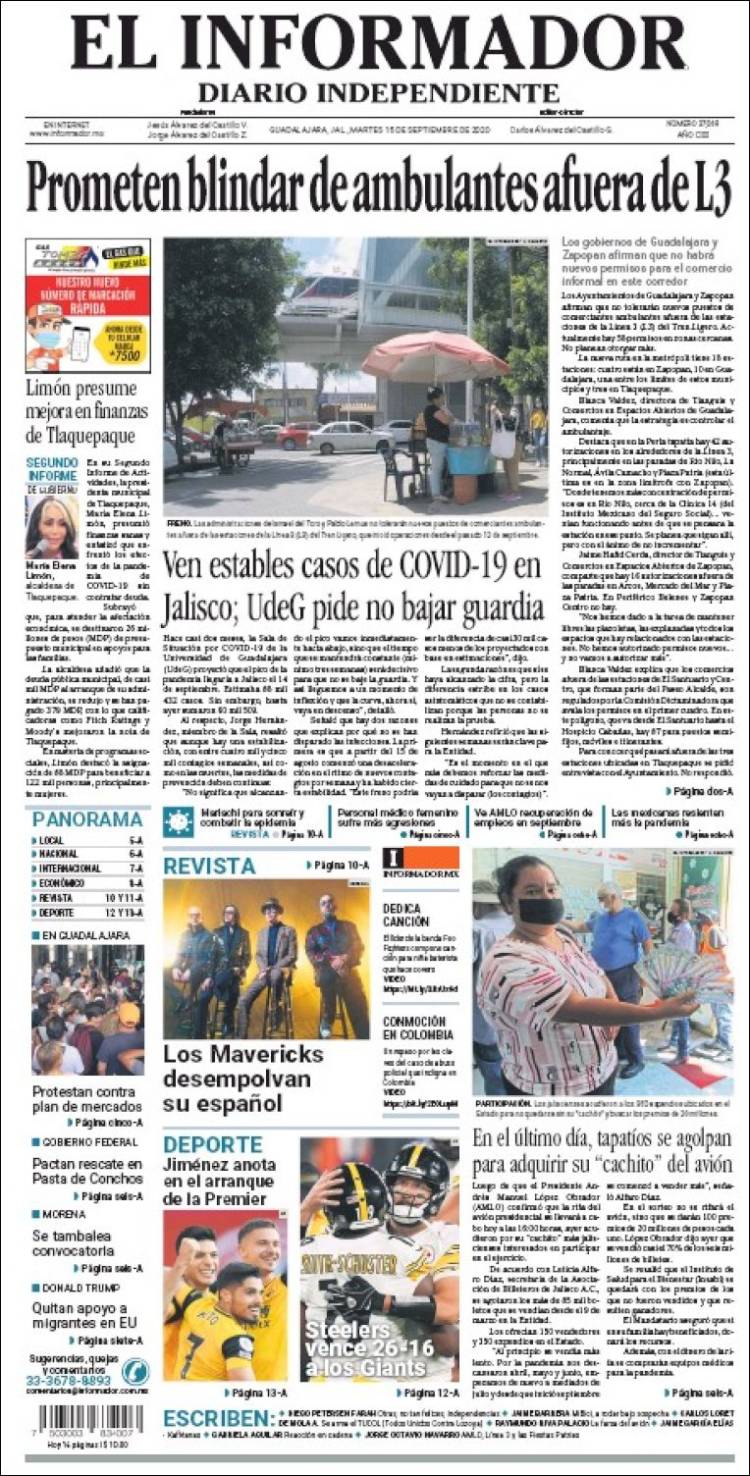 Portada de El Informador (México)