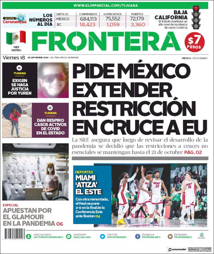 Portada de Frontera (México)